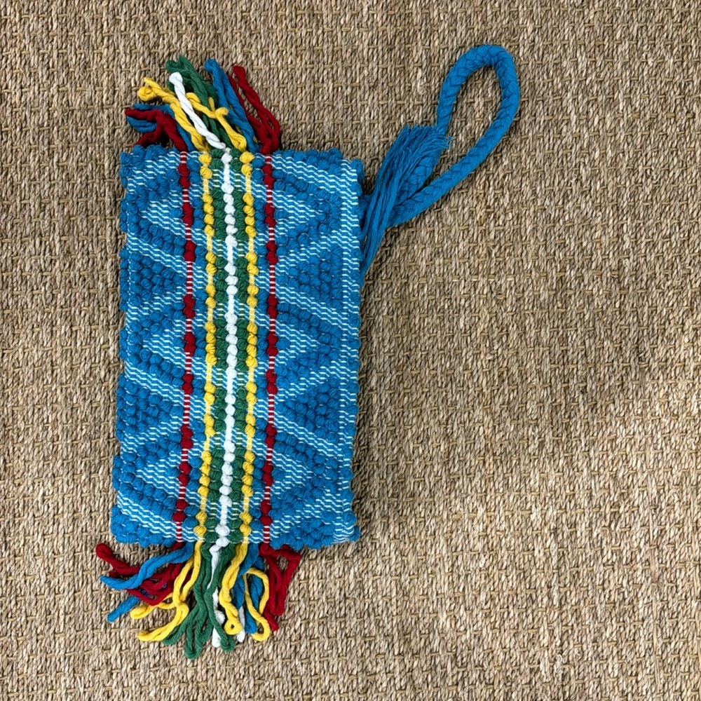 Colorful clutch handbag. Perfect for a day at the beach